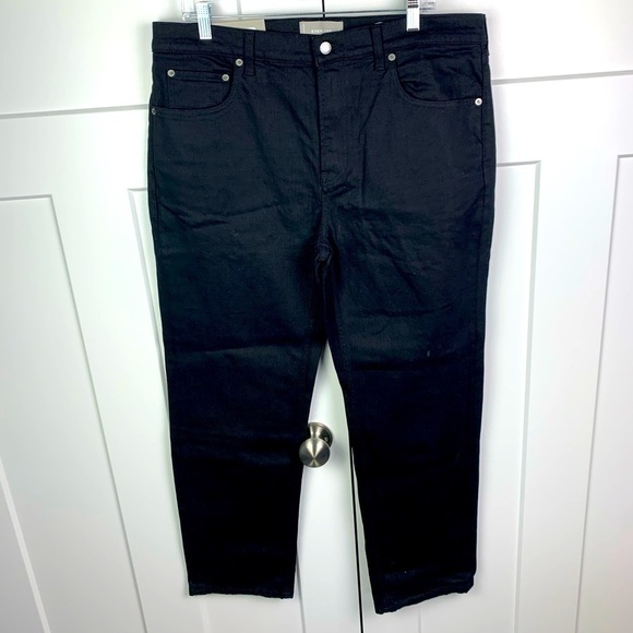 NWT Everlane Mens The Straight Fit Jean Low Stretch Black 35 X 30 - Picture 1 of 7
